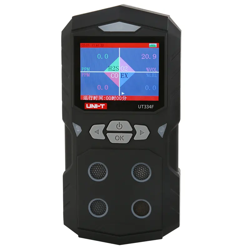 UNI-T Terbaru Detektor CO UT334F Terbaru Gas Analyzer Meter Karbon Monoksida Meter Analyzer dengan Suara Lampu Alarm LCD