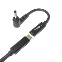 Adaptateur de connecteur CC USB Type C femelle vers angle droit à 90 degrés, câble de convertisseur de chargeur d'alimentation PD pour ordinateur portable