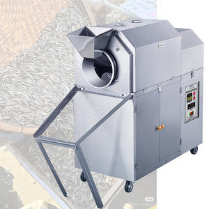 Petite machine à torréfier rotative à gaz et électrique pour céréales, soja, amandes, châtaignes, noix et arachides - Product Image 1