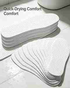 Semelles de chaussures jetables respirantes, absorbant la transpiration, remplaçables, pour la randonnée et les activités de plein air, en coton non tissé - Product Image 4
