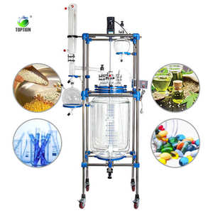 50L double layer glass reactor precise lab glass reactor for <b>temperature</b> - Product Image 4