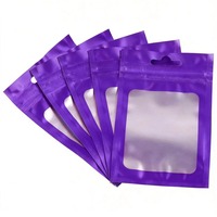 Bolsa con Cierre de Tres Lados, Fondo Plano, Transparente, de Aluminio, a Prueba de Olores, con Cierre Hermético Holográfico para Joyería y Gafas