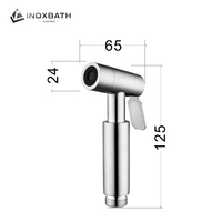 Pulvérisateur de bidet portatif en acier inoxydable de haute qualité pour salle de bain, finition brossée pour salle de douche