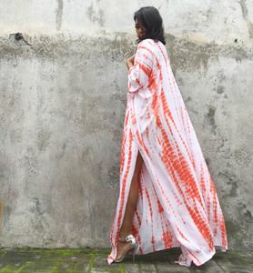 ซื้อออนไลน์ผ้าบาติกออกแบบผู้หญิงสวมใส่เรยอนฟรีขนาดมัดย้อม Kaftan - Product Image 3