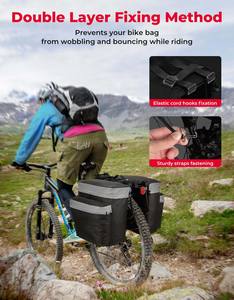 Échantillon gratuit Sac de voyage pour vélo de haute qualité Sac de coffre pour vélo électrique Sac de siège arrière Porte-bagages pour vélo Sac de voyage pour vélo électrique Moto - Product Image 3