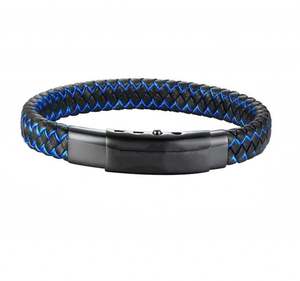 กำไลข้อมือสแตนเลสถักปรับได้แฟชั่นผู้ชายใหม่ - Product Image 4