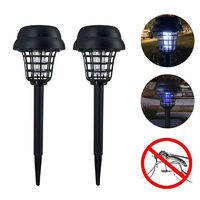 Lampe Solaire Extérieure Anti-Insectes DC à LED, Éclairage de Jardin Étanche IP65, Tue-Moustiques pour Patio, Blanc Chaud, Batterie Incluse, Angle de Faisceau 360°