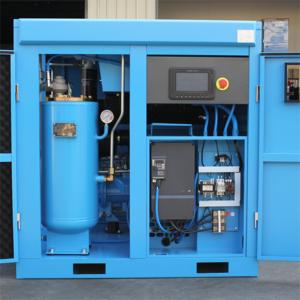 เครื่องอัดอากาศแบบสกรูโรตารี่ชนิดความเร็วคงที่ 7.5 กิโลวัตต์ ระบายความร้อนด้วยอากาศ เงียบ พร้อมเครื่องยนต์และตลับลูกปืน 8 บาร์ สำหรับอุตสาหกรรมทั่วไป - Product Image 2