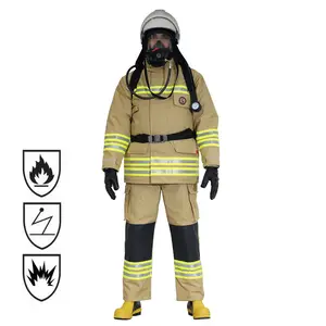 极端保护NFPA 1971 EN 469撕裂停止4层Nomex消防员消防消防员服装