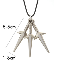 Collier pendentif logo Konoha et montre épée de 4ème génération en alliage vintage, style anime, vente en gros, produit phare