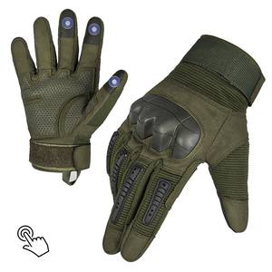 Guantes de Camuflaje DFU147 Marrón Verde, Guantes Tácticos Suaves, Versión de Invierno, Forro Polar Interior, Protección de Nudillos de Silicona, Pantalla Táctil - Product Image 5