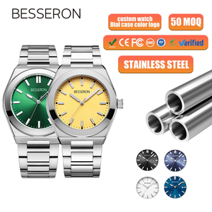 Montres de sport pour hommes en quartz japonais avec logo personnalisé, cadran OEM, acier inoxydable, résistantes à l'eau, mode, affaires, Montre Homme, vente en gros - Product Image 3