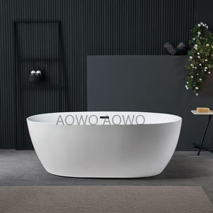 Baignoire autoportante en pierre blanche mate de luxe Baignoire pour <span class=keywords><strong>couple</strong></span> Baignoire en pierre Taille et couleur, style moderne - Product Image 1
