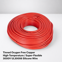 Cable de Silicona de 20 mm² 5AWG UL30056, Calibre 5, 3000 V, Cable de Alimentación de Alta Resistencia para Cableado Interno de Motores Industriales y Transformadores