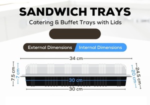 Kunden spezifischer Supermarkt Plastik fleisch Gemüse Obsts alat Snack Brot Obst kuchen Dessert Sushi Sandwich Tablett - Product Image 2