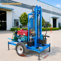 Mini foreuse de puits d'eau profonds forage rotatif à boue 150m 200m diesel 25HP pour eau domestique machine de forage de puits
