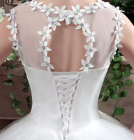 NDC10047 Nouvelle Robe de Mariée Simple à Col en V Sans Manches Grande Taille Style Rétro Été