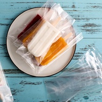 Sacs personnalisés avec logo, sac à fermeture arrière, emballage transparent pour glaces et glaces glacées