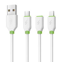 Cable de Datos con Conector Tipo-C de Alta Capacidad, Carga Rápida de 3A, Conductor de Cobre Puro, Adaptador de Transferencia de Datos Micro USB