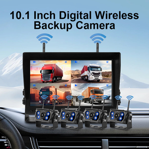 Système de caméra de recul sans fil 10,1 pouces 1CH 2CH 4CH avec moniteur DVR pour voiture et système d'assistance au stationnement avec vision nocturne infrarouge - Product Image 3