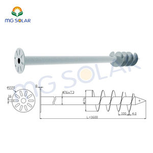 Composant de montage solaire d'ancrage de <span class=keywords><strong>poteau</strong></span> de vis au sol en acier galvanisé à usage commun - Product Image 5