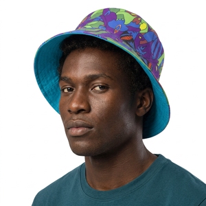 Chapeau Bob en Toile de Polyester à Imprimé Tropical Unisexe Décontracté Printemps-Été 56-58CM Chapeau de Mode Streetwear pour Adultes - Product Image 1