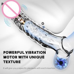 Penis Mouw Extender Cock <span class=keywords><strong>Ring</strong></span> Clear <span class=keywords><strong>Dildo</strong></span> Seksspeeltjes Penis Verlenging Mouw Met Kogel Vibrator Penis <span class=keywords><strong>Ring</strong></span> - Product Image 2