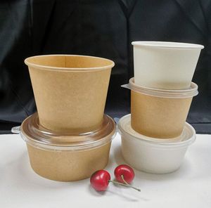 Nhà sản xuất tùy chỉnh dùng một lần cấp thực phẩm giấy kraft Bát súp giấy kraft Bát <span class=keywords><strong>salad</strong></span> - Product Image 6
