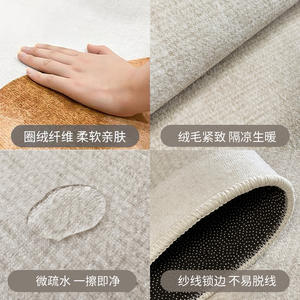 พรมลายดอกไม้สไตล์ฝรั่งเศส รูปทรงสี่เหลี่ยมผืนผ้า ทำจากเส้นใยโพลีเอสเตอร์ พิมพ์ลายดิจิทัล เหมาะสำหรับห้องนั่งเล่น โซฟา โต๊ะกาแฟ ห้องนอน และปูพื้น - Product Image 3