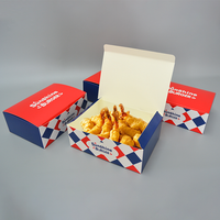 Emballage personnalisé pour frites à emporter, restauration rapide, boîte à hamburger, boîte jetable à emporter, restaurant, boîte à poisson frit, crevettes, ailes de poulet