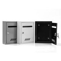 Boîte aux lettres murale minimaliste, étanche, avec revêtement en poudre, ventilée, à dessus plat, antirouille, pour usage résidentiel