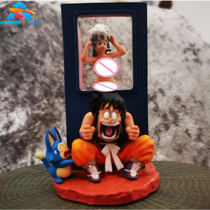 Figurines <span class=keywords><strong>d</strong></span>'action <span class=keywords><strong>Dragon</strong></span> DBZ de 9 cm, Yamcha regarde Bulma prendre un bain, modèle en PVC amusant, collection de bureau, ornements, poupées, cadeaux, jouets - Product Image 1