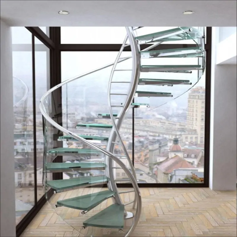 Design di scale a chiocciola in metallo per appartamento CBMmart modello 3D scale a chiocciola in acciaio inossidabile