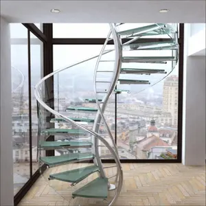 CBMmart Apartment Metal Spiral Stairs Design 3D Model Design Factory Used Stainless Steel Spiral Stairs