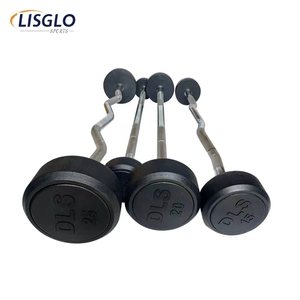 <span class=keywords><strong>Barra</strong></span> de Pesas Redonda Fija de Goma Personalizada por el Fabricante, de 10-50 kg, <span class=keywords><strong>Barra</strong></span> Recta para <span class=keywords><strong>Curl</strong></span>, Set de Barras para Entrenamiento Físico - Product Image 6