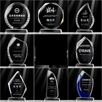 Nouveau Design K9 Crystal Trophy Verre Sur Blanc Souvenir Cadeau Crystal Water Drop Trophy