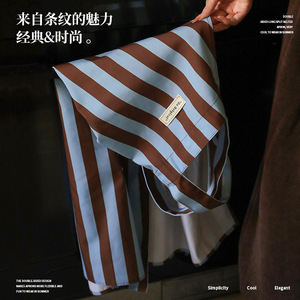 Stripe Kitchen Apron Polyester No-Tie Cooking Apron For Women Men Daily Use - Product Image 3