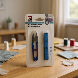 Herramientas De Costura Set Con Tijeras Y Regla 15 Cm Para Coser Manual - Product Image 3