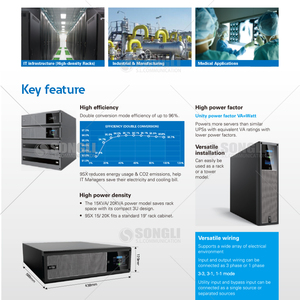 UPS <span class=keywords><strong>Eaton</strong></span> Serie <span class=keywords><strong>9SX</strong></span> de 15/20 kVA para Rack/Torre, 1/3 Fases, En Línea, Doble Conversión, con Pantalla Táctil LCD - Product Image 2