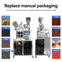 Machine d'emballage automatique de sachets de thé triangulaires avec fonction de remplissage quantitatif pour l'emballage de sachets de thé en maille de nylon de qualité alimentaire