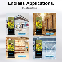 Pantalla Táctil LCD 4K de 55 Pulgadas con Sistema Android, Señalización Digital Interactiva, Kiosco de Información de Autoservicio, Kioscos de Pie