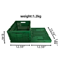 QS réutilisable vierge Pp empilable stockage pliant pliable en plastique pliable caisse de légumes pour l'Agriculture Fruits