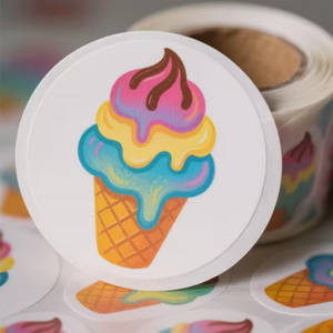 Brand <b>logo</b> <b>Sticker</b> Custom Round Vinyl <b>Stickers</b> Roll - Product Image 4