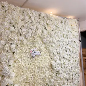 Painel de hortência artificial para casamento, decoração de flores branca para parede com flores, desconto, F-1516