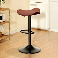 Tabouret de bar pivotant réglable en hauteur et chaise de bar, siège en similicuir, base en métal pour café, pub, maison et extérieur – Vente chaude