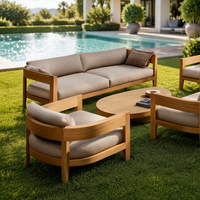 <strong>Best</strong> <strong>Selling</strong> SIGMA Natural Solid Teak Outdoor Dining Sofa Set Table <strong>Chairs</strong> for Backyard Courtyard Home Decor