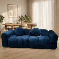 Canapé 3 places compressé, moderne et minimaliste, avec housse amovible, résistant aux taches, emballé en rouleau dans une boîte pour la maison et l'appartement