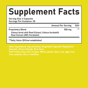 Best Seller Maximum Strength for Weight Loss Capsules with Forskolin Proprietary <b>Blend</b> Supports Higher Energy Levels Capsules - Product Image 3