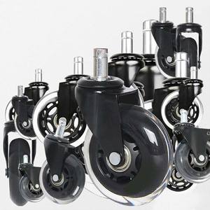 Offre Spéciale 75mm 2.5 pouces 3 pouces 4 pouces noir Pu polyuréthane pivotant chaise de bureau roulettes - Product Image 1