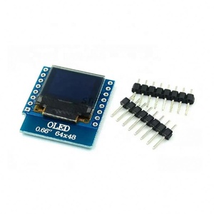 0.66 นิ้วโมดูลจอแสดงผล OLED สำหรับ WEMOS D1 MINI ESP32 โมดูลอาร์ดูโน่ AVR STM32 64x48 0.66"หน้าจอ LCD IIC I2C OLED - Product Image 3